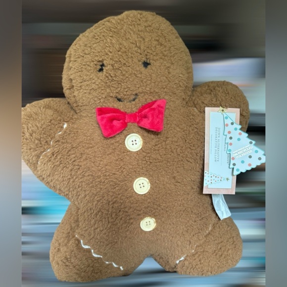 cupcakes & cashmere Other - New! Cupcakes & Cashmere LRG 18”SOFT Gingerbread man Christmas Holiday Pillow